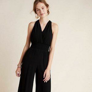 Anthropologie Black Bionda Plisse Jumpsuit Size L